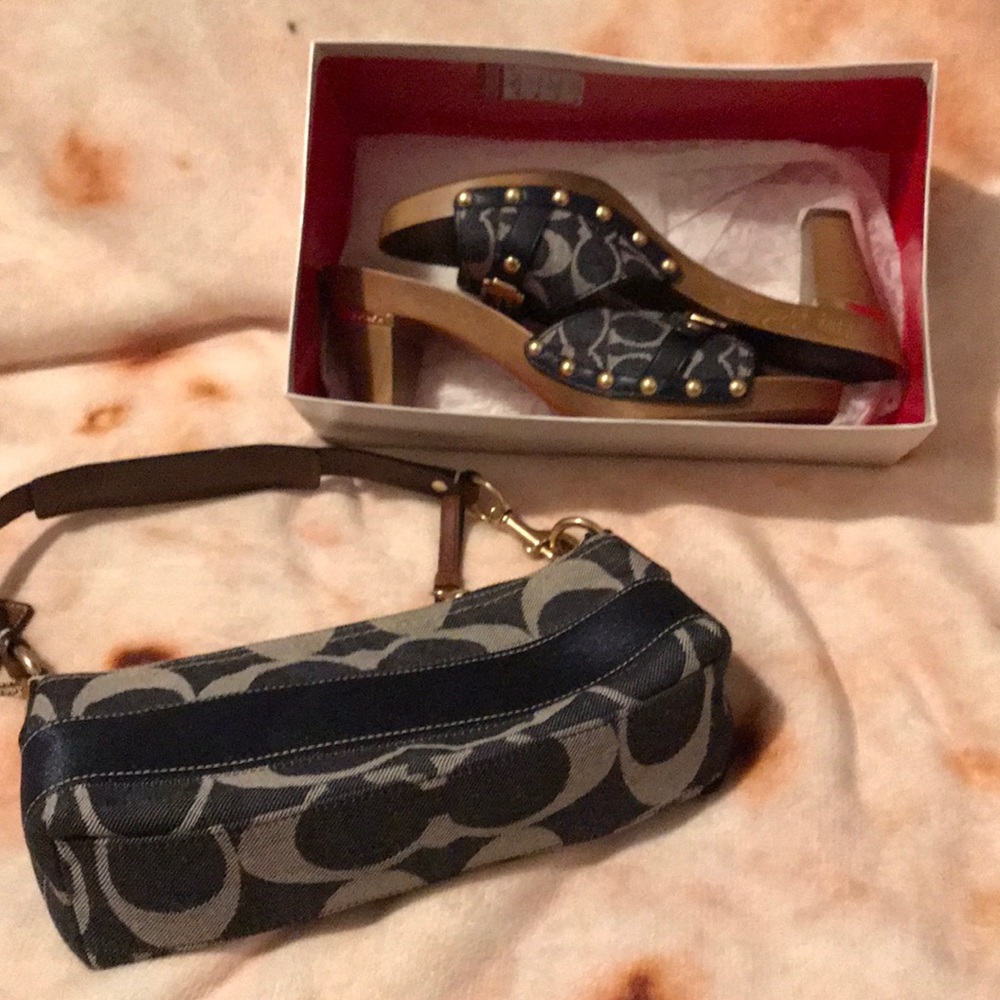 Matching Coach handbag and heels